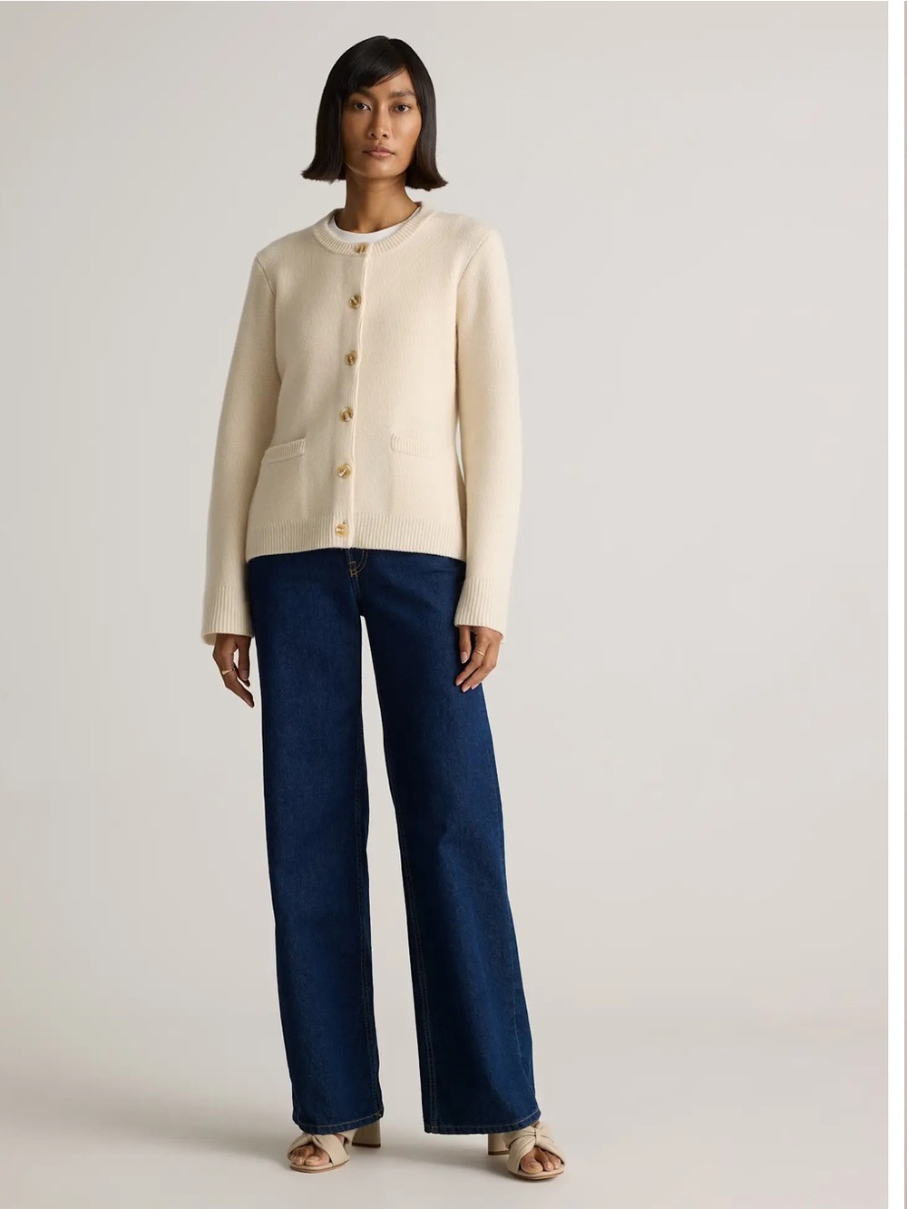 Mongolian Cashmere Structured Cardigan - Picture 4 of 7